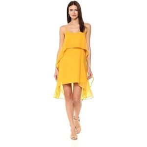 Halston Heritage flowy layered flounce dress Large